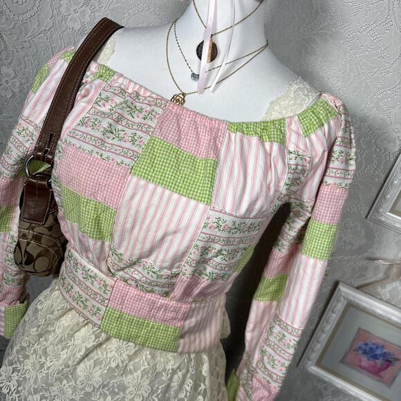 vintage love shack fancy core floral blouse - Picture 3 of 7